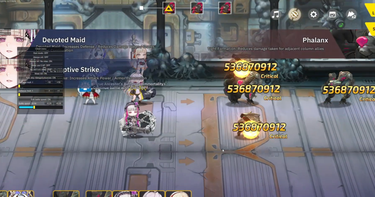 Last Origin R+ HACK: Godmode, Masskill, Battle speed and more